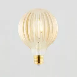 Status Bardot Ribbed Pumpkin Amber Glass Bulb -wall lights Shop 1000183066 alt04