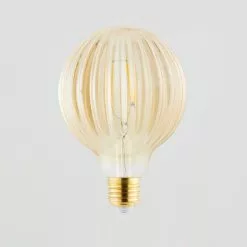 Status Bardot Ribbed Pumpkin Amber Glass Bulb -wall lights Shop 1000183066 alt05
