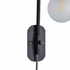Dunelm Bradford EasyFit Plug In Wall Light Matt Black -wall lights Shop 1000183098 alt05