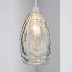 Dunelm Cigar Wire Silver Easy Fit Pendant