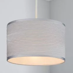 Dunelm Ripple Lamp Shade 24cm Silver