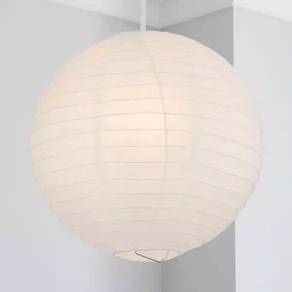 Dunelm Paper Lantern 35cm White Easy Fit Pendant 3 Dunelm Paper Lantern 35cm White Easy Fit Pendant