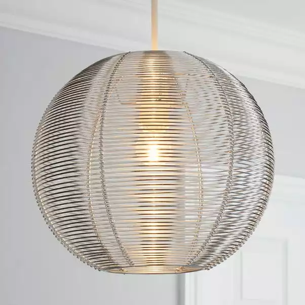 Dunelm Cigar Wire Round Silver Easy Fit Pendant 3 Dunelm Cigar Wire Round Silver Easy Fit Pendant