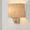 Dunelm Preston Ivory Linen Shaded Wall Light