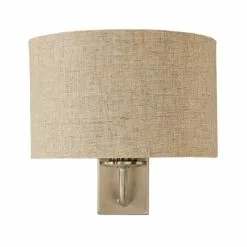 Dunelm Preston Ivory Linen Shaded Wall Light -wall lights Shop 30274337 alt04