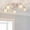 Dunelm Seychelles 5 Light Chrome Ceiling Fitting -wall lights Shop 30275916