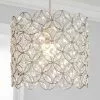 Dunelm Arden Floral Chrome Easy Fit Pendant
