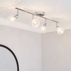 Dunelm Balston 4 Light Glass Spotlight Bar