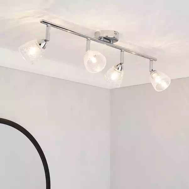 Dunelm Balston 4 Light Glass Spotlight Bar 3 Dunelm Balston 4 Light Glass Spotlight Bar