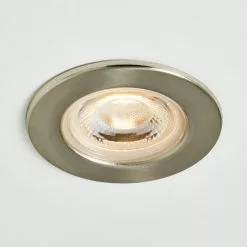 Dunelm Basics 1 Light Integrated LED Satin Nickel Recess Light