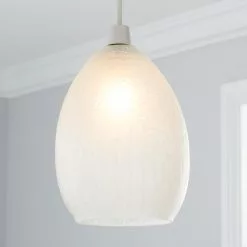 Dunelm Akola Crackle Glass Easy Fit Pendant