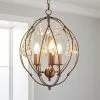 Dunelm Salino Globe 3 Light Antique Copper Chandelier