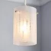 Dunelm Grayson Dot Glass White Easy Fit Pendant