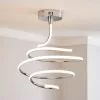 Dunelm Byron Integrated LED Swirl Chrome Ceiling Fitting 2 Dunelm Byron Integrated LED Swirl Chrome Ceiling Fitting -wall lights Shop 30647915