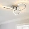 Dunelm Oria 3 Light Integrated LED Jewel Chrome Ceiling Fitting