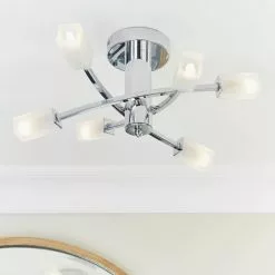Vogue Lighting Vogue Havana 6 Light Semi Flush Ceiling Fitting