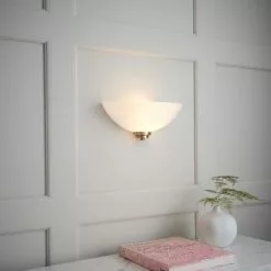 Vogue Lighting Vogue Welles 1 Light Frosted Glass Wall Light -wall lights Shop 30671154 alt02