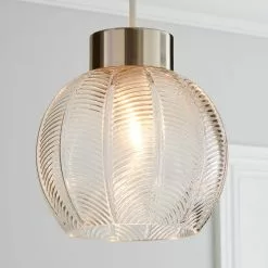 Dunelm Colleen Clear Glass Easy Fit Pendant