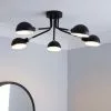 Elements Borr 5 Light Black Ceiling Fitting