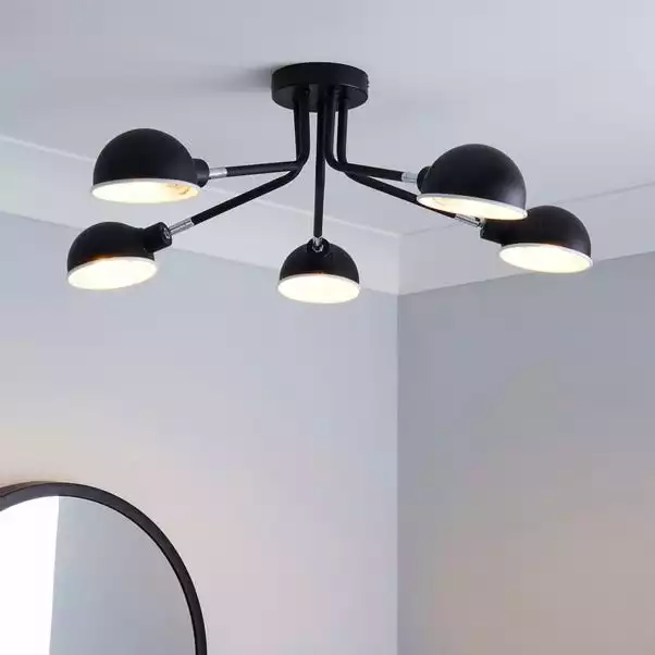Elements Borr 5 Light Black Ceiling Fitting 3 Elements Borr 5 Light Black Ceiling Fitting