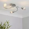 Dunelm Grace 3 Light Chrome Semi-Flush Ceiling Fitting