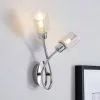 Dunelm Grace 2 Light Chrome Wall Light