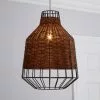 Dunelm Ohio Dark Rattan Easy Fit Pendant