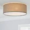 Dunelm Sara 38cm Grey Shade Flush Ceiling Fitting
