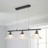 Dunelm Logan 3 Light Bar Glass Diner Industrial Ceiling Fitting -wall lights Shop 30674220