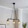 Dunelm Milas Pipe Industrial 3 Light Bar Black Diner Ceiling Fitting