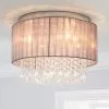 Dunelm Riah 4 Light Jewels Shade Grey Flush Ceiling Fitting