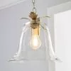 Dunelm Mase Bell 1 Light Pendant Glass Ceiling Fitting