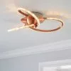 Dunelm Oria 3 Light Integrated LED Jewel Rose Gold Ceiling Fitting