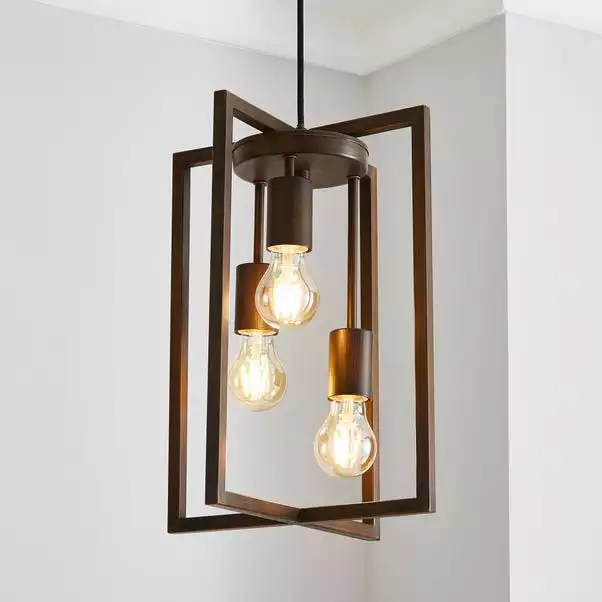 Dunelm London 3 Light Bronze Industrial Pendant Fitting 3 Dunelm London 3 Light Bronze Industrial Pendant Fitting