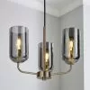 Dunelm Palazzo 3 Light Smoked Glass Chandelier