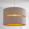 Dunelm Frea Lennox 45cm Ochre Drum Shade