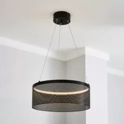 Dunelm Mesh Black LED Ceiling Fitting