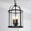 Dunelm Hurricane Matt Black 3 Light Pendant Ceiling Fitting