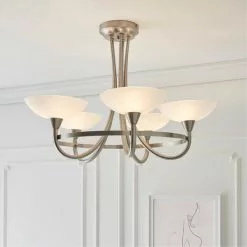 Vogue Lighting Vogue Cagney 5 Light Semi Flush Ceiling Fitting Chrome
