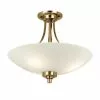 Vogue Lighting Vogue Welles 3 Light Flush Ceiling Fitting Brass -wall lights Shop 30707425