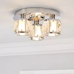 Dunelm Kylie Bathroom 3 Light Flush Fitting