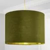Dunelm Moss Green Santos Velvet Corduroy Shade