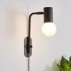 Dunelm Bradford EasyFit Plug In Wall Light Matt Black -wall lights Shop 30713731
