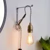 Dunelm Marsden Plug In Flex Set Pewter Industrial -wall lights Shop 30713764