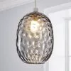 Dunelm Elodie Dimpled Glass Easy Fit Pendant Grey Lustre 2 Dunelm Elodie Dimpled Glass Easy Fit Pendant Grey Lustre -wall lights Shop 30713820