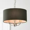 Dunelm Preston Nickel Charcoal 3 Light Pendant Fitting -wall lights Shop 30730501