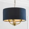 Dunelm Preston Gold And Navy 3 Light Pendant Fitting -wall lights Shop 30730503
