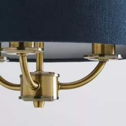 Dunelm Preston Gold And Navy 3 Light Pendant Fitting -wall lights Shop 30730503 alt02