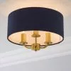 Dunelm Preston Gold And Navy Flush Ceiling Fitting -wall lights Shop 30730507