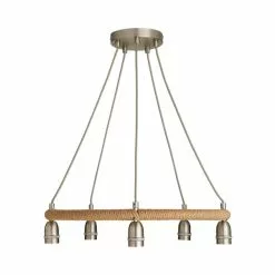 Dunelm Shelley Rope 5 Light Ceiling Fitting -wall lights Shop 30730532 alt05